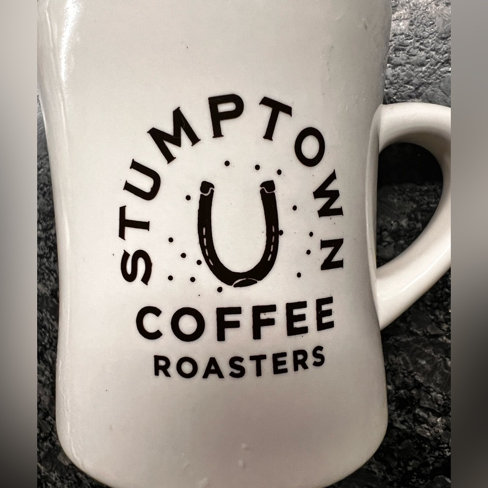 Stumptown Coffee Roasters Mug Portland  Oregon Cup Good Luck horseshoe souvenir